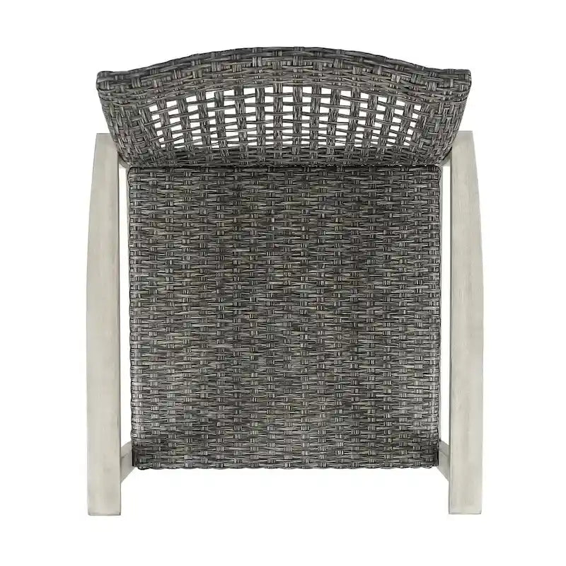 Ensemble de 2 fauteuils de club en osier et bois par Christopher Knight Home