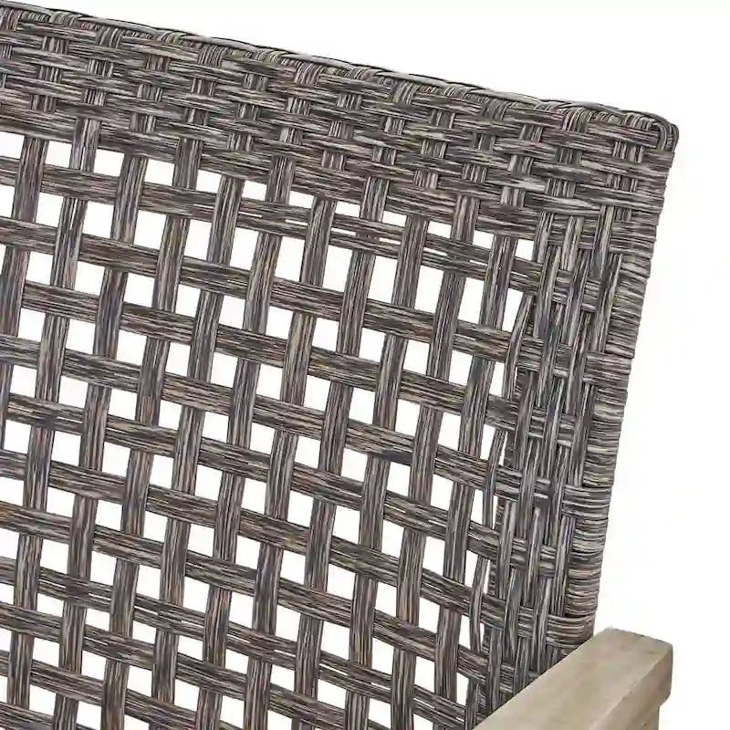 Ensemble de 2 fauteuils de club en osier et bois par Christopher Knight Home
