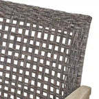 Ensemble de 2 fauteuils de club en osier et bois par Christopher Knight Home