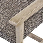 Ensemble de 2 fauteuils de club en osier et bois par Christopher Knight Home