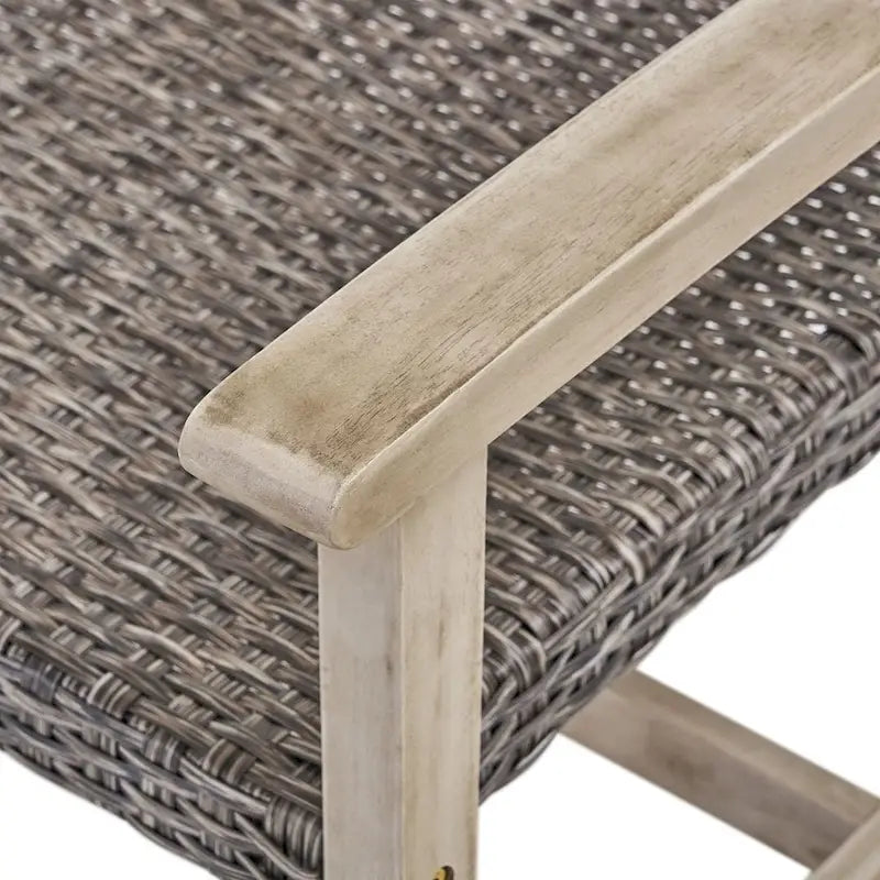 Ensemble de 2 fauteuils de club en osier et bois par Christopher Knight Home
