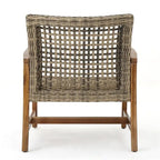 Ensemble de 2 fauteuils de club en osier et bois par Christopher Knight Home