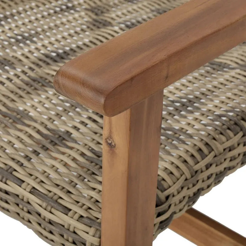 Ensemble de 2 fauteuils de club en osier et bois par Christopher Knight Home
