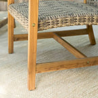 Ensemble de 2 fauteuils de club en osier et bois par Christopher Knight Home
