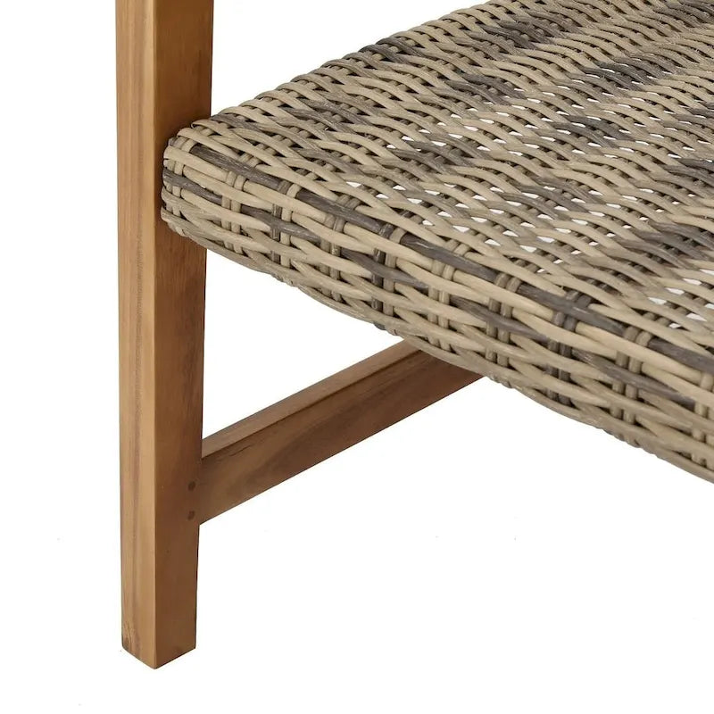 Ensemble de 2 fauteuils de club en osier et bois par Christopher Knight Home
