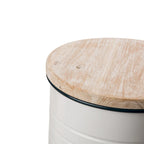 Lot de 2 tables d'appoint de rangement émaillées style ferme, pour l'intérieur ou l'extérieur