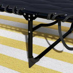 Ensemble de chaises longues pliantes avec dossier inclinable sur 5 positions, chaise longue de bronzage avec siège rembourré, pochette latérale et appui-tête