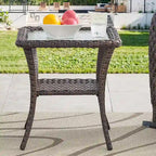 Outdoor Wicker Side Table Patio Side Tables for Outside