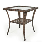 Table d'appoint d'extérieur en osier pour terrasse