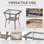 Table d'appoint d'extérieur en osier pour terrasse