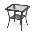 Table d'appoint d'extérieur en osier pour terrasse