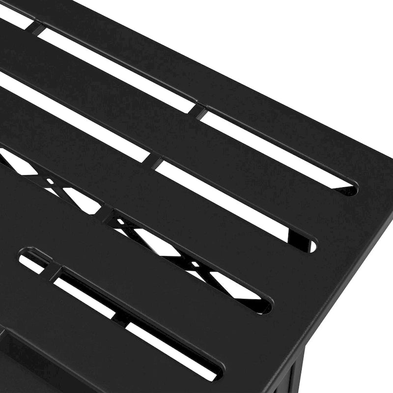 Support de table pour parasol carré d'extérieur Yaheetech, table d'appoint avec trou pour parasol, noir