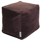 Cube ottoman Majestic Home Goods en velours pour l'intérieur et l'extérieur