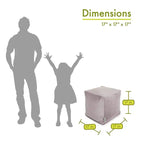 Cube ottoman Majestic Home Goods en velours pour l'intérieur et l'extérieur