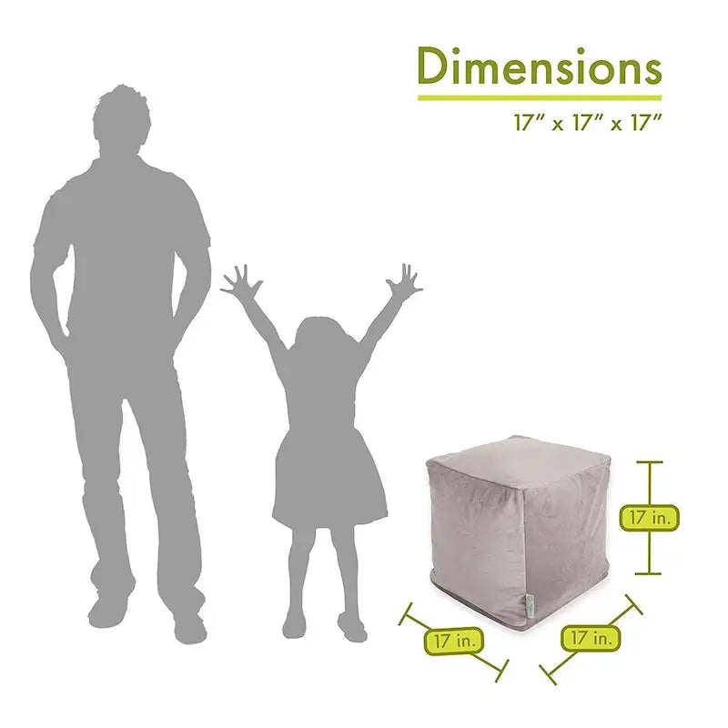 Cube ottoman Majestic Home Goods en velours pour l'intérieur et l'extérieur