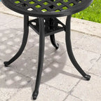 Pellebant Table d'appoint d'extérieur ronde en fonte d'aluminium - Diam. 48,5 cm * H 53 cm
