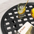 Pellebant Table d'appoint d'extérieur ronde en fonte d'aluminium - Diam. 48,5 cm * H 53 cm