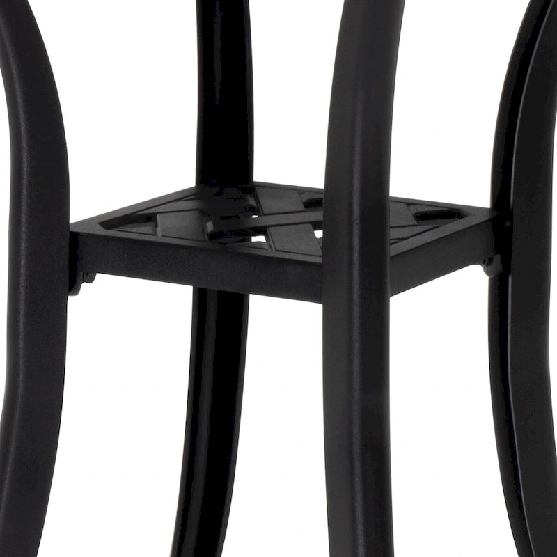 Pellebant Table d'appoint d'extérieur ronde en fonte d'aluminium - Diam. 48,5 cm * H 53 cm