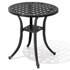 Pellebant Table d'appoint d'extérieur ronde en fonte d'aluminium - Diam. 48,5 cm * H 53 cm
