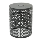 Table d'appoint d'intérieur/extérieur en fer Assisi avec lumière solaire par Christopher Knight Home