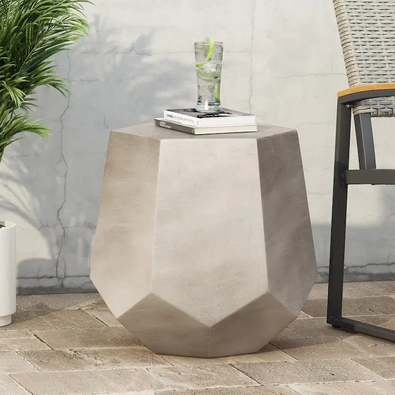 Table d'appoint Calgary,Table d'appoint de patio hexagonale 52x47.6cm,Table d'appoint modulable intérieur/extérieur