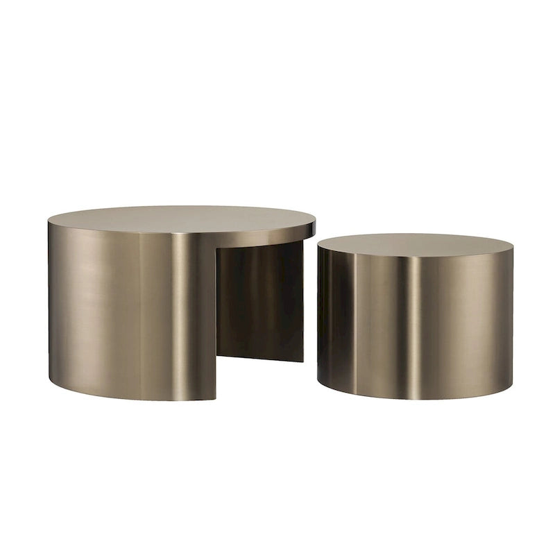 Modern Nesting Table 2 in 1 Gold Coffee Table for Living Room