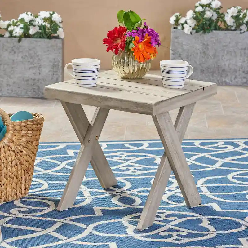 Outdoor Acacia Wood Side Table