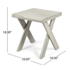 Table d'appoint d'extérieur en bois d'acacia