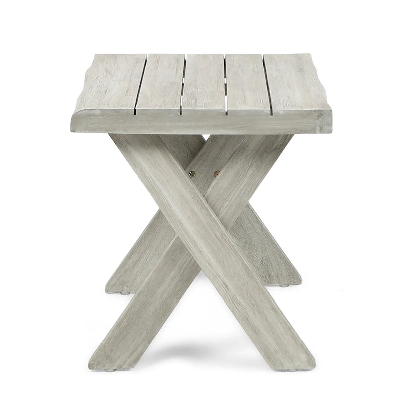 Table d'appoint d'extérieur en bois d'acacia