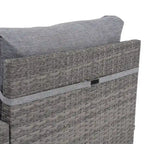Ensemble de conversation d'extérieur 6 pièces en osier, 5 personnes, combinaison libre, avec housses de coussin double ensemble
