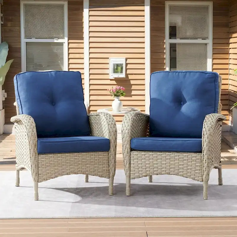 Outdoor Rattan Chair Seating Chairs - Light Beige