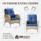 Chaises d'extérieur en rotin - Beige clair