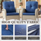 Chaises d'extérieur en rotin - Beige clair