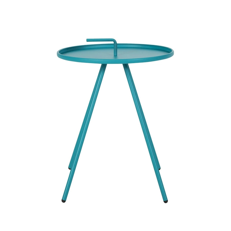 Table d'appoint d'extérieur bleue