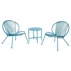 Ensemble de conversation d'extérieur avec 3 chaises Acapulco et une table d'appoint