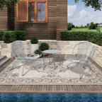 Ensemble de conversation d'extérieur avec 3 chaises Acapulco et une table d'appoint