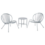 Ensemble de conversation d'extérieur avec 3 chaises Acapulco et une table d'appoint