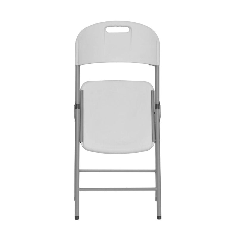 Chaises pliantes en granit blanc pour l'intérieur et l'extérieur - Lot de 4
