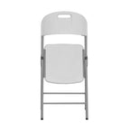 Chaises pliantes en granit blanc pour l'intérieur et l'extérieur - Lot de 4