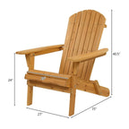 Chaise Adirondack pliante d'extérieur en sapin