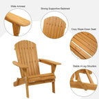 Chaise Adirondack pliante d'extérieur en sapin