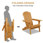 Chaise Adirondack pliante d'extérieur en sapin