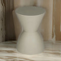 Niya 17 Inch Side End Table, Round Top, Pedestal Base, Indoor Outdoor, Gray