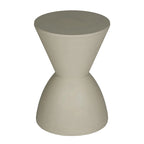 Table d'appoint Niya 43 cm, plateau rond, piedestal, intérieur extérieur, gris