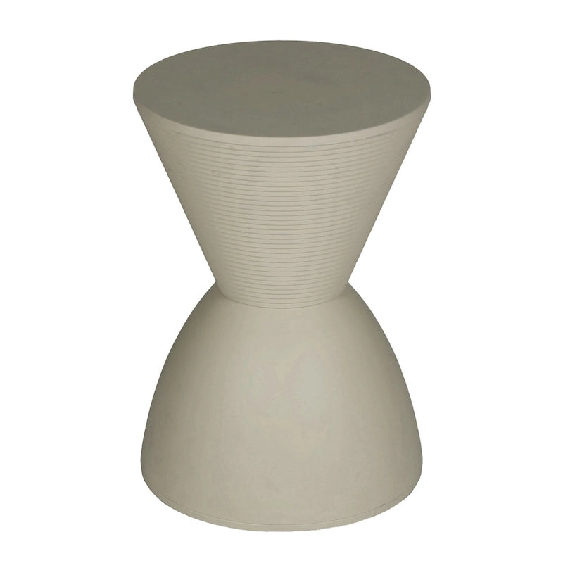 Table d'appoint Niya 43 cm, plateau rond, piedestal, intérieur extérieur, gris
