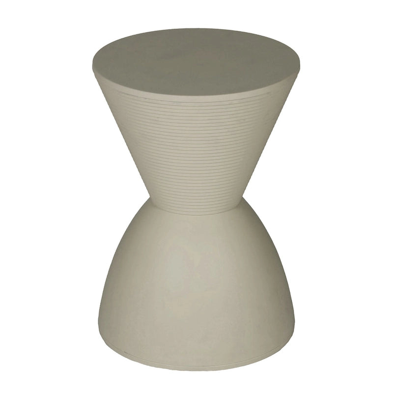 Table d'appoint Niya 43 cm, plateau rond, piedestal, intérieur extérieur, gris