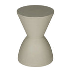 Table d'appoint Niya 43 cm, plateau rond, piedestal, intérieur extérieur, gris