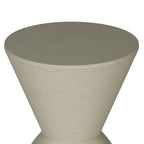 Table d'appoint Niya 43 cm, plateau rond, piedestal, intérieur extérieur, gris
