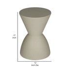 Table d'appoint Niya 43 cm, plateau rond, piedestal, intérieur extérieur, gris