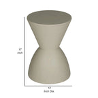 Table d'appoint Niya 43 cm, plateau rond, piedestal, intérieur extérieur, gris
